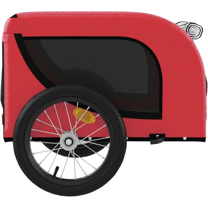 Причіп для велосипеда ARKEM для собак, червоно-чорний, з оксфордської тканини та металу