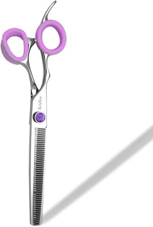 Професійна ножиця для грумінгу собак та котів, 7 дюймів, VG10 сталь, 35% ножиці для розрідження, фіолетовий колір