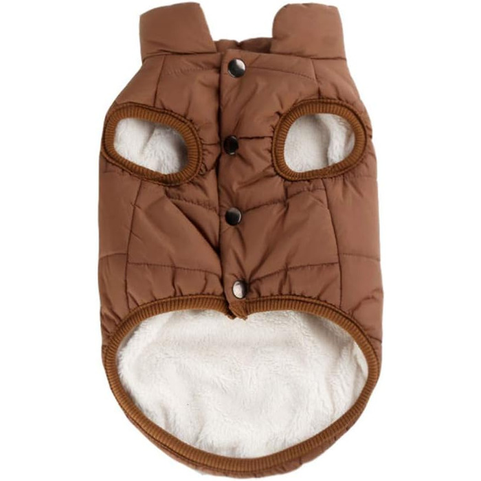 Теплий зимовий одяг для собак MISSMAO: флісова куртка з відбиваючими елементами, зручна в одяганні, колір кава, розмір 2XL
