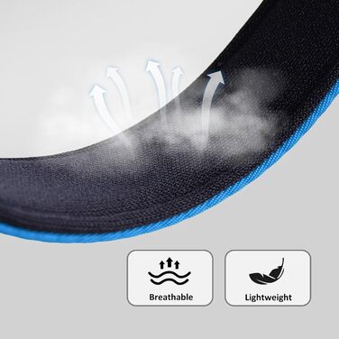 Нашийник для собак Didog з нейлону, м'який, з металевою застібкою, для великих, середніх собак, чорний, M (L: регульована шия 38-58 см, синій)