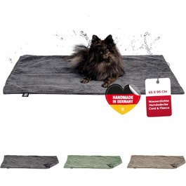 Водонепроникний плед для собак та котів на диван – захист від плям – дихаючий та пральний – Made in Germany (Антрацит, 65x95см)
