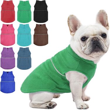 Тепла флісова жилетка для собак, пухнастиків, дрібних цуценят, хлопчиків та дівчаток (XXS, зелений)