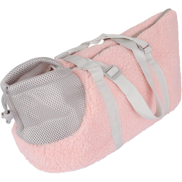 Транспортна сумка для собак та котів - рожева, з регулюванням, дихаюча, з ременем безпеки