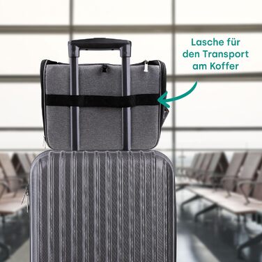 Транспортна сумка для собак та котів Emmi-Pet, складана та портативна переноска до 9 кг, з оксфордської тканини, водонепроникна сумка для собак та котів для автомобіля, поїздів та подорожей, Travel Bag 41,5 x 32 x 30 см