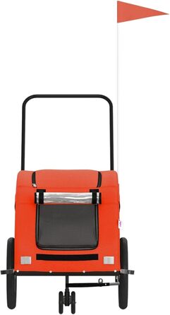 Причіп для собак Robuster Oxford, залізний, з ПВХ, вантажопідйомність 45 кг, Model93989 (Помаранчевий, 68 x 137 x 72 см)