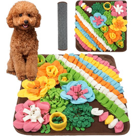 Килимок-нюхалка для собак Schnüffelteppich, інтерактивна іграшка-нюхалка для собак, килимок для дресирування цуценят, 50x50 см, коричневий