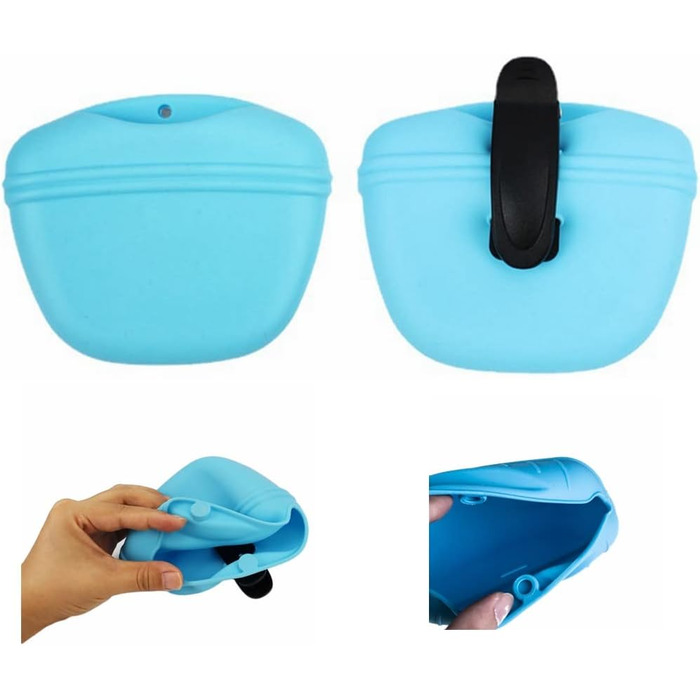 Силіконовий ласощівник для собак - портативна сумка для тренувань з магнітною застібкою та кліпсою для талії