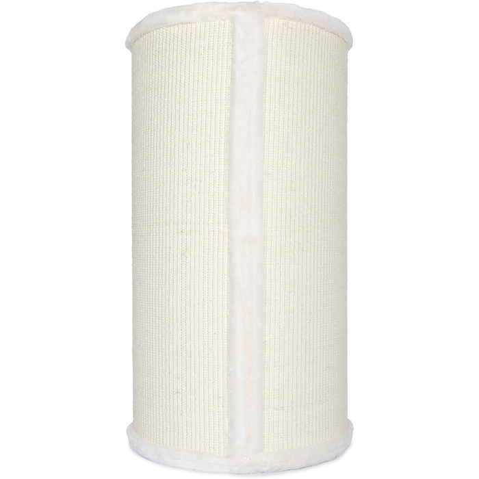 Дерев'яний кігтеточка для котів Bontoy Mukki Creme - 75 см, з 2 печерами, велика лежанка, обмотана сизалевим килимком, знімний коврик