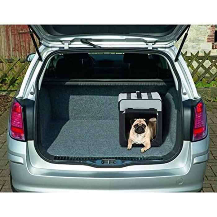 Karlie Flamingo Smart Top Plus Faltbox - складана переносна будка для котів, 79 x 56 x 61 см, чорний/сірий