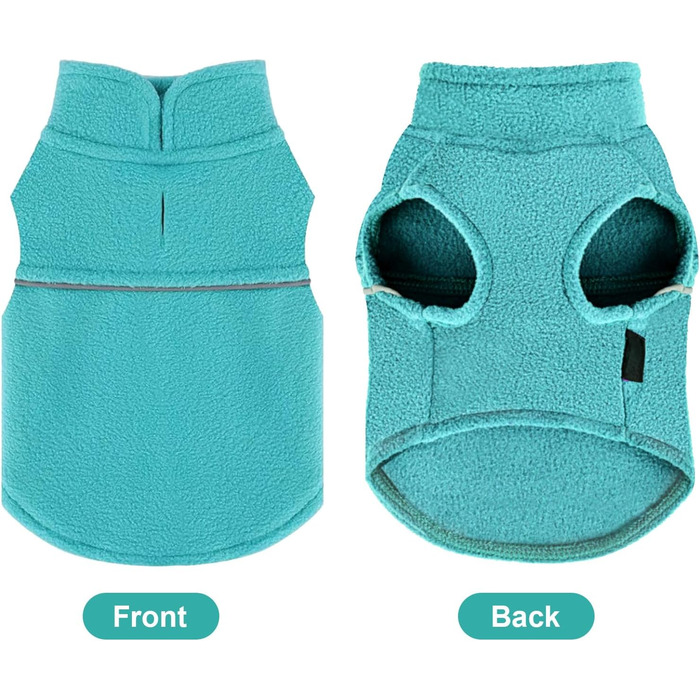 Тепла флісова жилетка для собак, пухнастий пуловер для цуценят, одяг для маленьких собак, дівчаток та хлопчиків (XXS, блакитний, зелений)