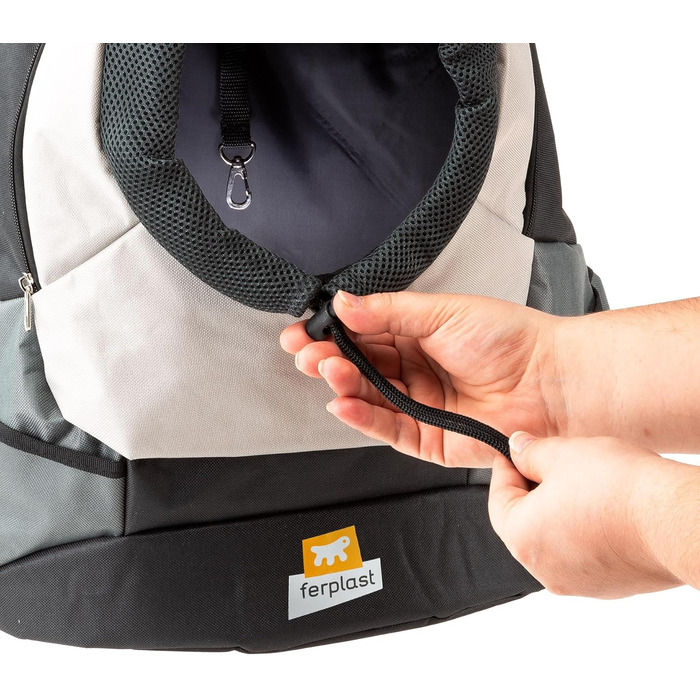 Переноска для собак та котів Ferplast KANGOO, сіра, 43x20x41.5 см, до 8 кг