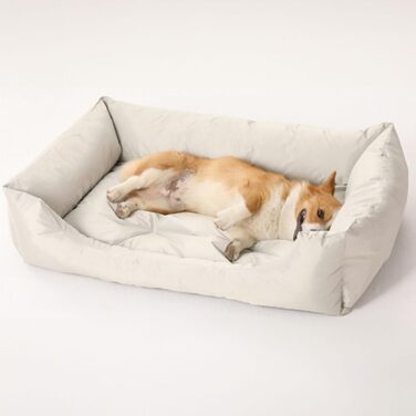 Водонепроникне собаче ліжко M&Catree, прямокутне, м'яке, для собак та котів - L: 60x80x24 см, Бежевий