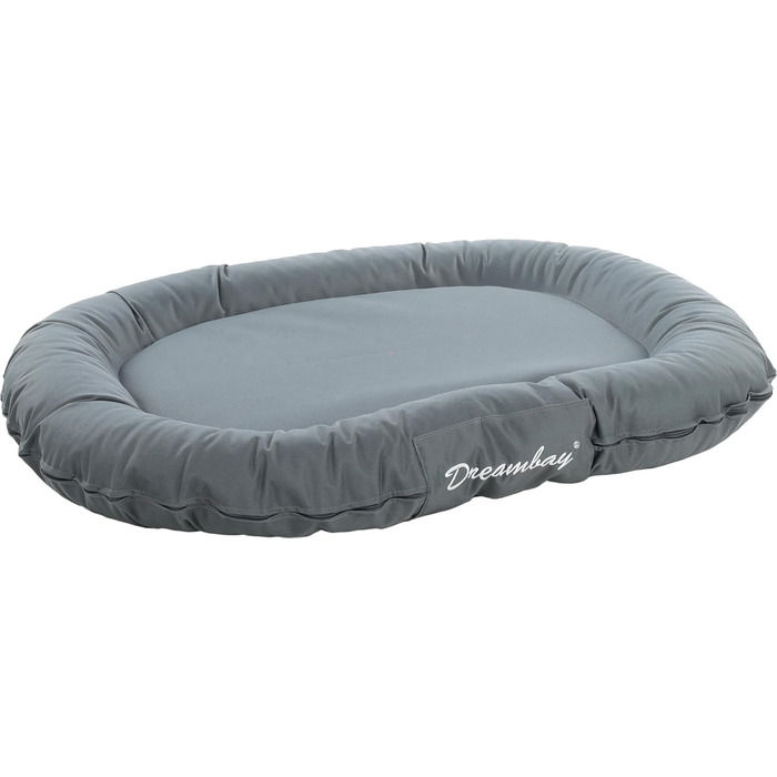 Кругле собаче ліжко Flamingo Dreambay, 100x75x15 см, підходить для лабрадорів, голден ретриверів, боксерів, далматинців, зелений/бензин 100 см