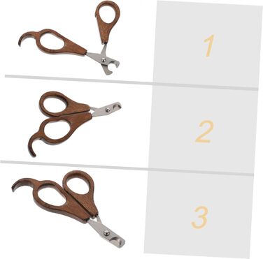 Набір для стрижки кігтів Happyyami з дерев'яною ручкою для догляду за тваринами (для котів та маленьких домашніх тварин)