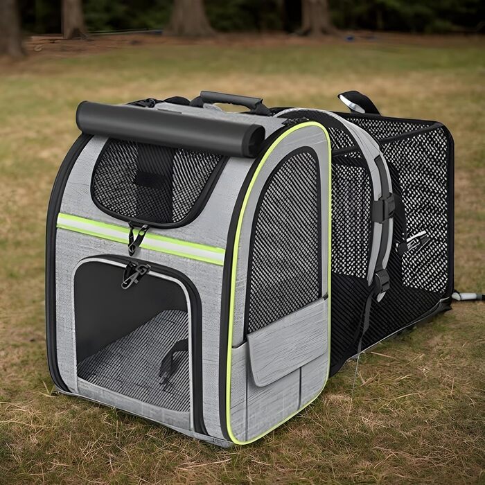 Сумка-переноска для собак у велосипедний кошик | Зручна переноска для тварин з поліестеру | Велосипедна переноска для собак | Рюкзак-переноска для собак з регульованою вентиляцією для походів