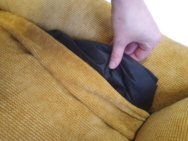 Ортопедичне ліжко для собак, сумісне з великими, середніми та маленькими породами, жовто-гірчичний колір, миється, розмір M (77x60x20 см)