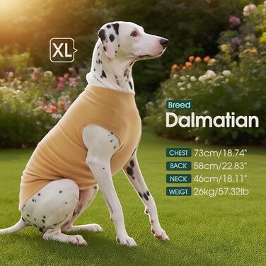 Теплий пуловер для собак Kuoser, розмір L, коричневий: м'який флісовий жилет для середніх собак