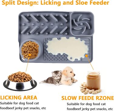 Лежанка-заспокійник для собак Schleckmatte Hund 30x20.5 см з присосками, антиковзаюча, BPA-Free, для повільного годування, зменшує тривожність під час купання, грумінгу та тренувань