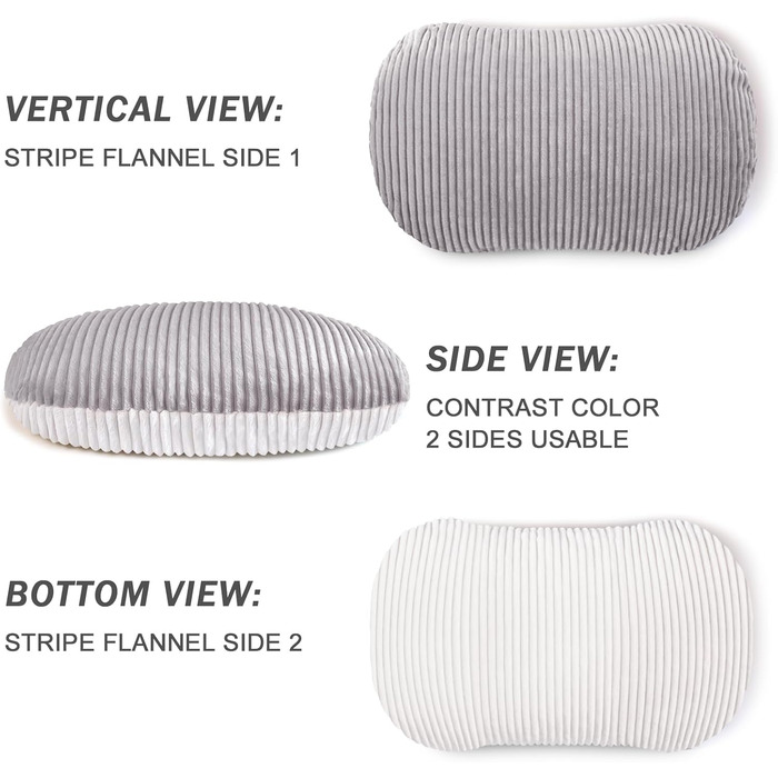 Ортопедичне ліжко для собак середнього розміру Patas Lague, сіре, з ефектом пам'яті, для глибокого сну, знімний чохол, для котів та собак, 30x20x4 см