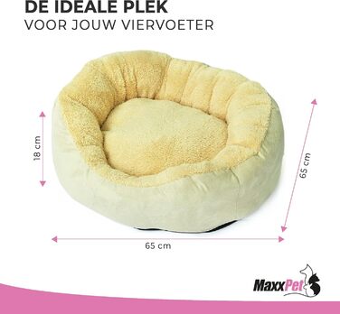 Лежак для собак MaxxPet 65x65x18 см — м'який килимок, корзина для тварин