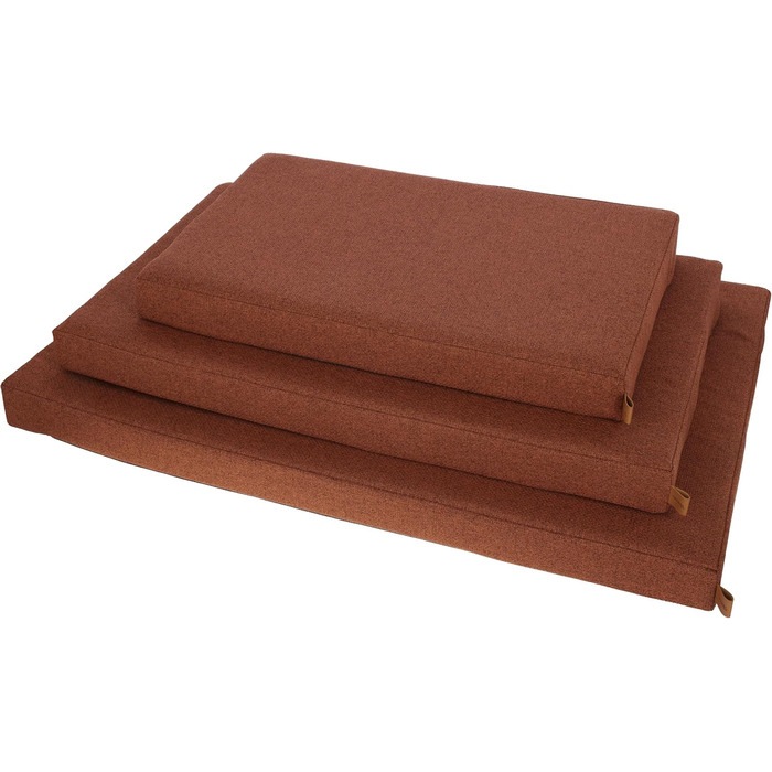 Матрац для собак Kerbl Oliver з піною пам'яті, ортопедичний, для собак з проблемами суглобів, знімний чохол, Made in Italy, коричневий, 80x50x8 см / 50x80x8 см