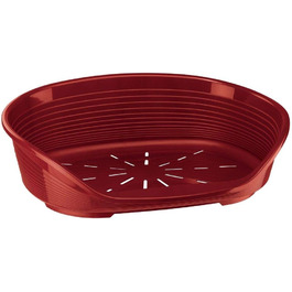 Лежанка для собак та котів Ferplast Siesta Deluxe, пластикова, бордовий колір, 62 x 41 x 23,5 см, зручна та миюча