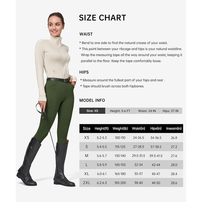 Спортивні штани для верхової їзди WILLIT Daen з флісовою підкладкою, силіконовим повним захопленням, кишенями та петлями для ременя (S, армійсько-зелений)