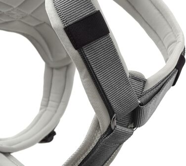 Нашийник для собак HUNTER Hundegeschirr Maldon UP, світло-сірий/сірий, м'який, комфортний, з 3M Scotchlite, 4-ступенева регулювання, з м'яким ручним захопленням (від S-M), розмір XS світло-сірий/сірий