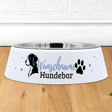 Миска для корму з іменем для собак PrintPlanet® - персоналізована з власним дизайном (Layout 8)
