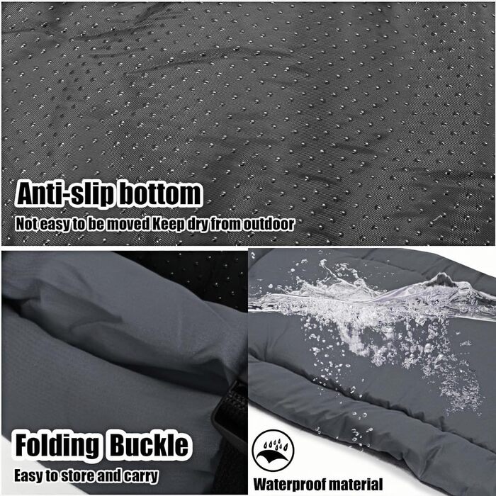 Водонепроникний килимок для собак, 90х60 см - портативне ліжко/матрац для маленьких, середніх та великих тварин. Підходить для подорожей, кемпінгу, авто, переноски та дому.