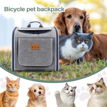 Фарбована сумка-переноска для тварин на велосипед, дихаюча, портативна – кошик для собак та котів – для прогулянок, подорожей, активного відпочинку, безпеки, сімейних поїздок