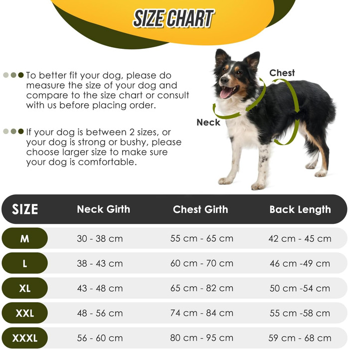 Зимовий собачий одяг SlowTon: водонепроникний, регульований, з флісовою підкладкою, з коміром-стойкою та шнурком, для малих, середніх та великих собак, Tarngrün (L)