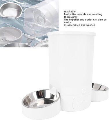 Автомат годування котів Ejoyous з 2 мисками, 3л, WiFi, програмування, запис голосу, керування через додаток