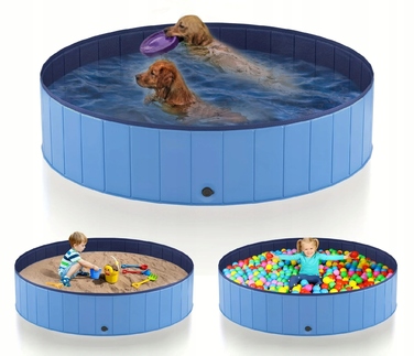Складальний басейн для собак та дітей 160 см — без надування, літній варіант B03
