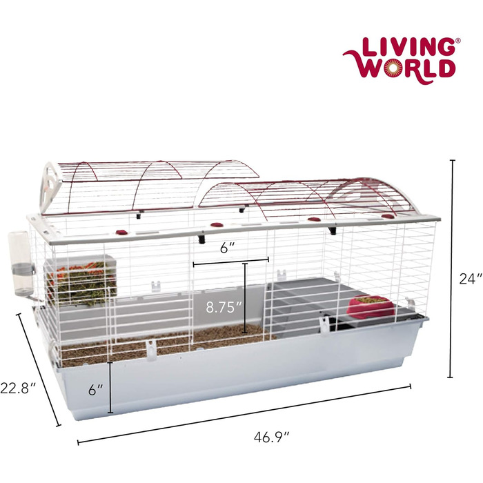 Клітка для гризунів Living World Deluxe XL, простора, для кроликів і морських свинок