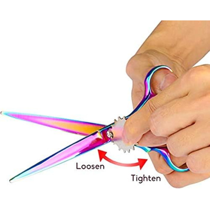 Професійні ножиці для собак 7 дюймів, набір 4 шт. (прямі, вигнуті, розріджувачі), чорний