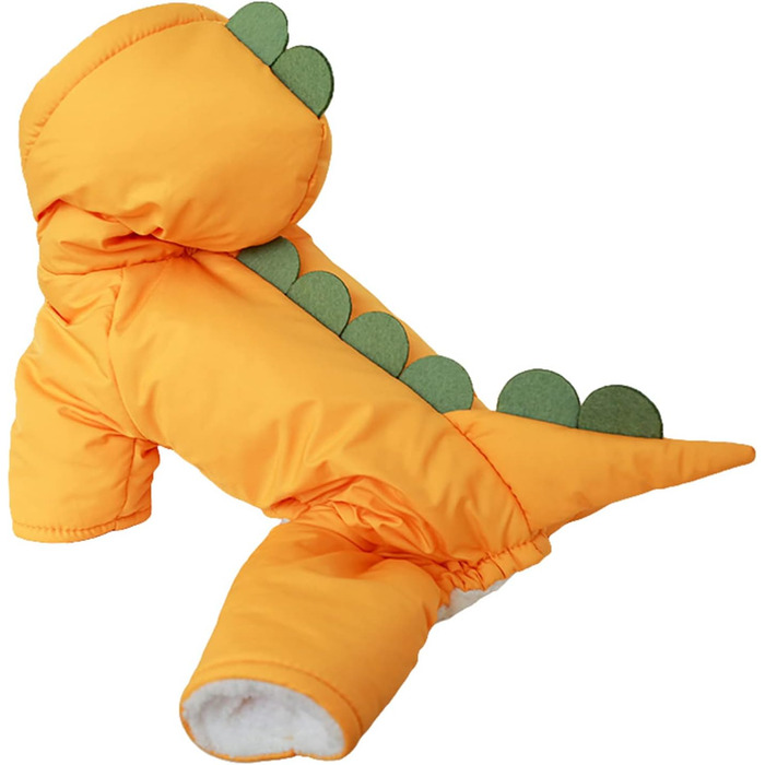 Теплий зимовий костюм для собак - Комбінезон з капюшоном для маленьких собак (Жовтий, XS)