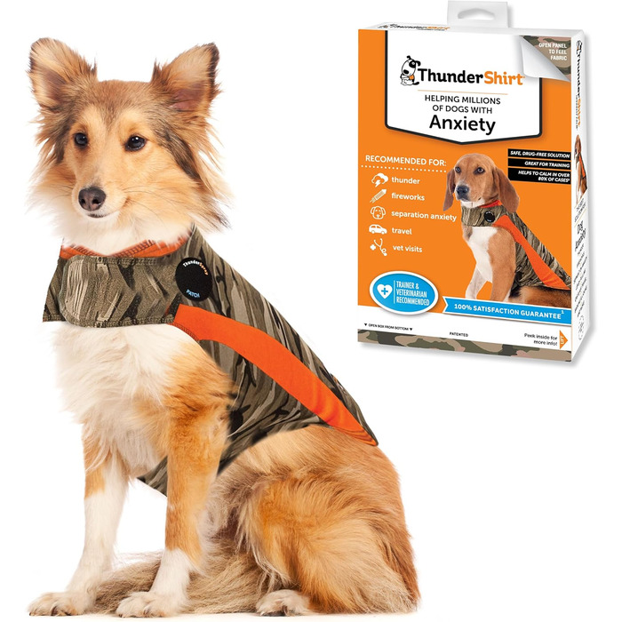 Накидка для собак Thundershirt, сірий камуфляж, розмір Large