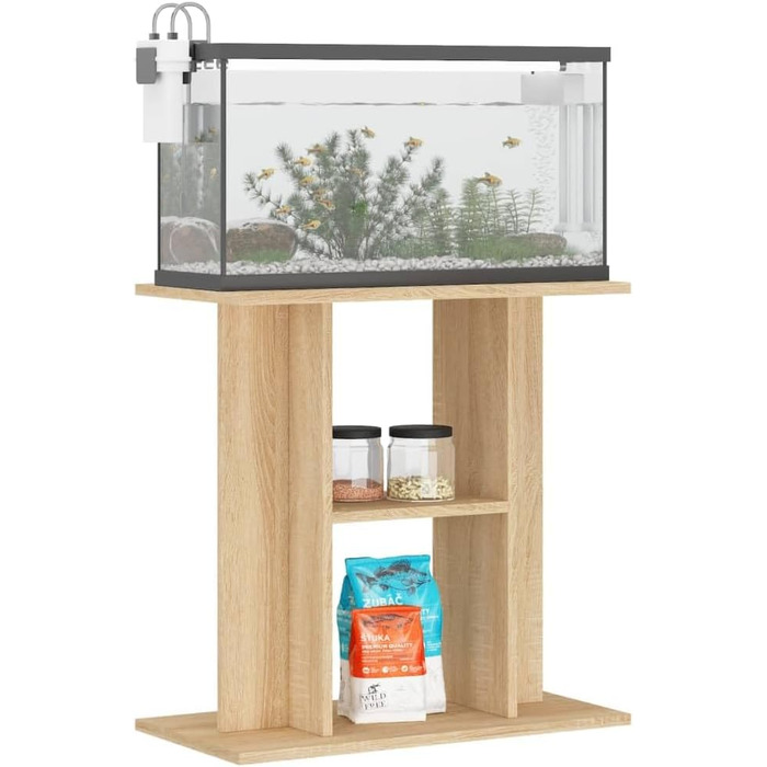 Тумба для акваріума ZEYUAN Sonoma Oak 60x30x60 см, деревостружкова плита, шафа під акваріум