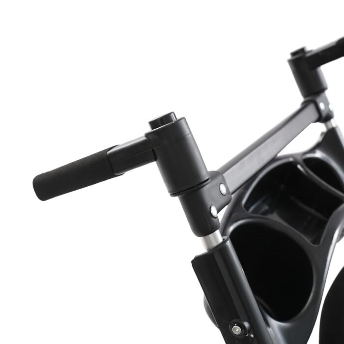 Складаний візок для собак 3-в-1 до 12 кг – Легкий візок для маленьких собак та котів з віднімним кошиком, регульованою ручкою та дихаючим дизайном (Сірий)