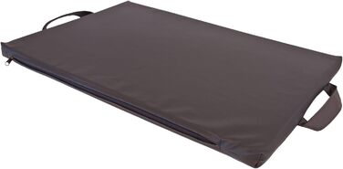 Килимок для собак CopcoPet Alex Braun/Schwarz XXL 128 x 88 см - Міцне штучне шкіряне покриття, легко миється, неслизький, для великих собак, авто, саду, кемпінгу, з шаром піни 3,5 см