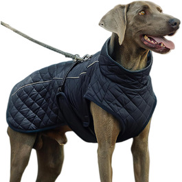 Зимовий теплий одяг для собак - Вітростійка жилетка-світловідбивач для собак, теплий зимовий одяг для собак | Для активного відпочинку: походи, пікніки, кемпінг, катання на лижах, прогулянки містом (Темно-синій)