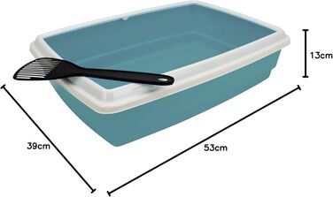 Туалет для котів Aimé Agrobiothers з бортиками та совок, 54 см