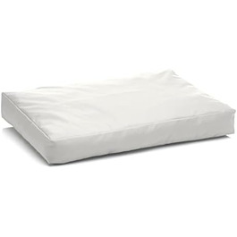 Ліжко для собак Juelle з екошкіри, м'який килимок, ліжко-печеринка для великих собак, біле, 120x90 см