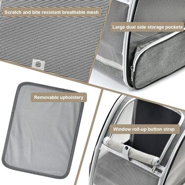 Рюкзак для транспортування домашніх тварин: переноска для кота/собаки 40x32x28 см. Підходить для котів та собак середніх та малих порід (до 5 кг).