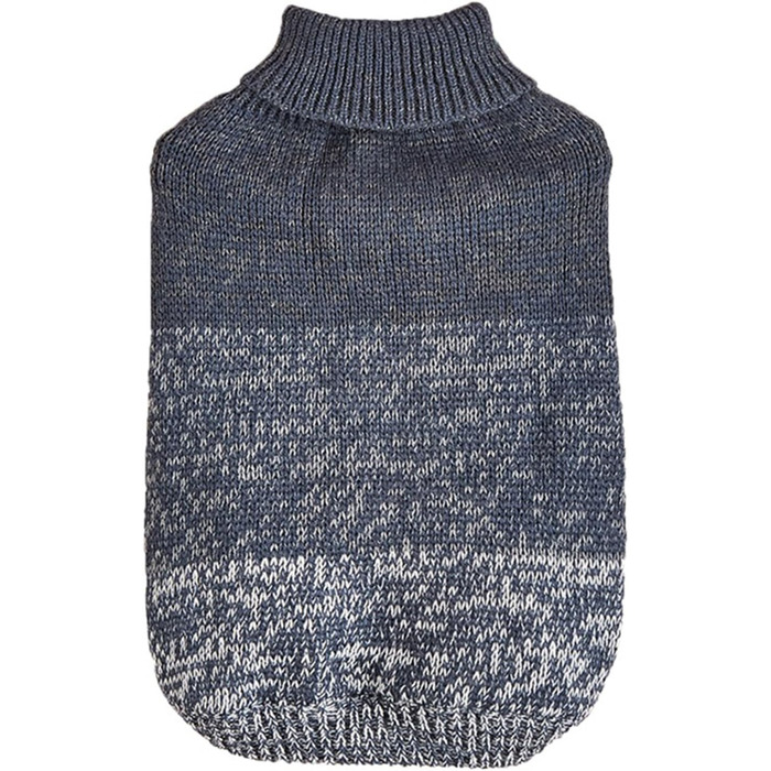 Теплий зимовий одяг для собак: м'який пуловер Jecikelon з відтінками, роллекруаген, розмір S, темно-синій