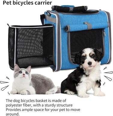 Корзина для велосипеда Demseyq Hunde – велосипедна сумка-рюкзак для собак з вентиляцією, регульована переноска для прогулянок та подорожей