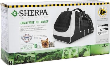 Транспортна переноска Sherpa Forma Frame для домашніх тварин, авіа-схвалена, краш-тестована, чорна, розмір M