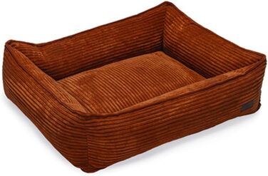 Собаче ліжко Lotte Ribbed - теракота, 80x70x22 см