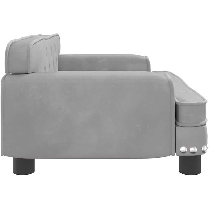 Лягушковий лежак для собак, м'яка подушка для собак, лежанка-софа для маленьких собак, лежанка для домашніх тварин, лежанка для котів, світло-сірий велюр, 70 x 45 x 30 см, сірий